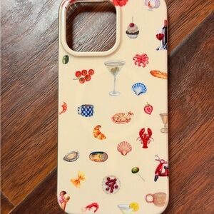 Decorative Beige iPhone 14 Pro Max Case